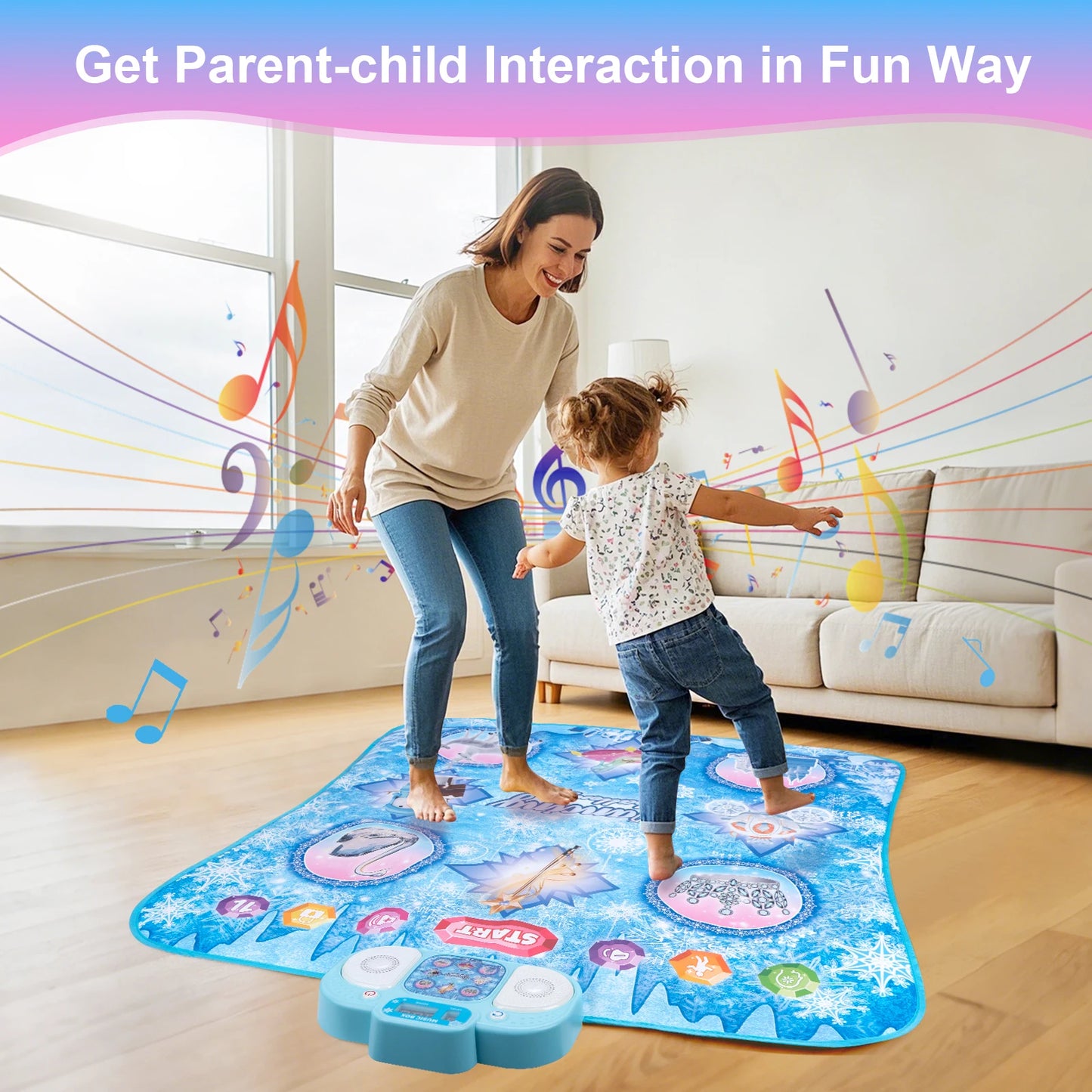 Kids Electronic Dance Mat – Double Player Music Dance Pad with 9 Levels Educational Toy