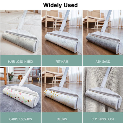 Long Handle Lint Roller – Retractable Pet Hair & Dust Remover for Clothes, Furniture, Bedding & Upholstery