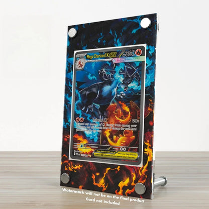 Llavero de exhibición de arte de anime inspirado en Mega Evolución | Regalo para fans con estuche protector de acrílico reciclable