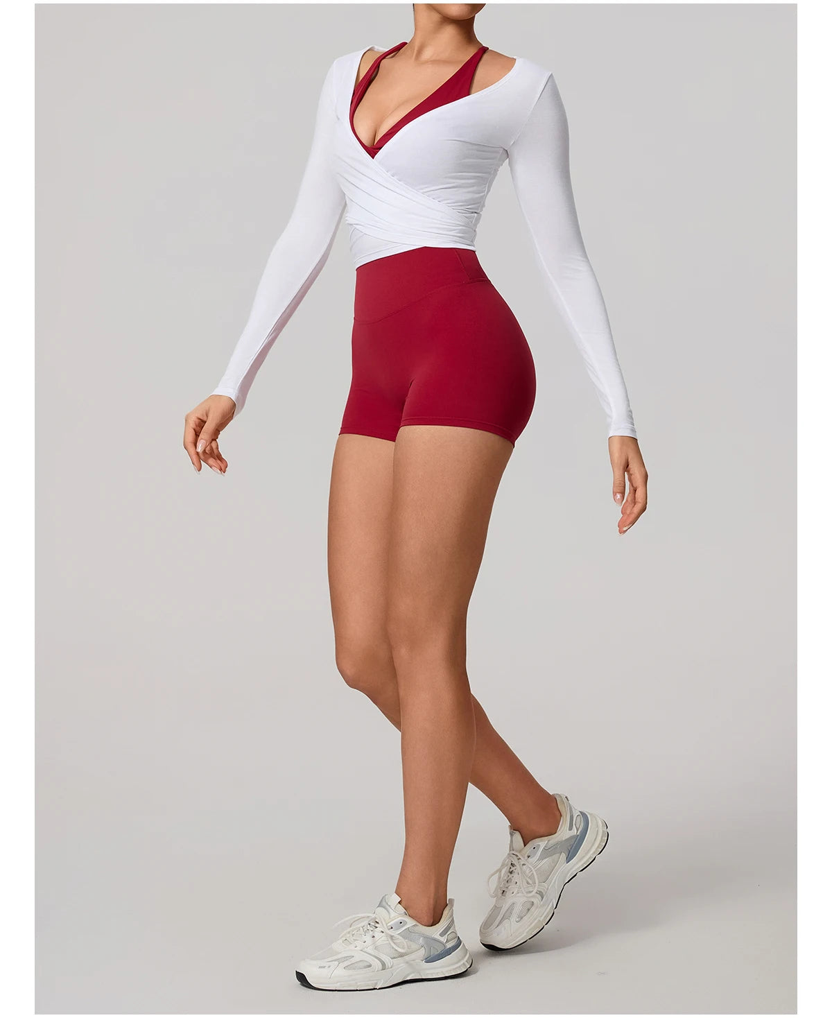 Women’s Long Sleeve Yoga Top – Quick-Dry Breathable Sportswear for Gym, Pilates, Dance & Ballet