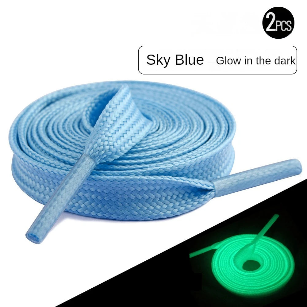 2PCS Glow-in-the-Dark Shoelaces – 100/120/160cm Luminous Colorful Shoe Laces for Kids & Children, Party Accessories & Gifts