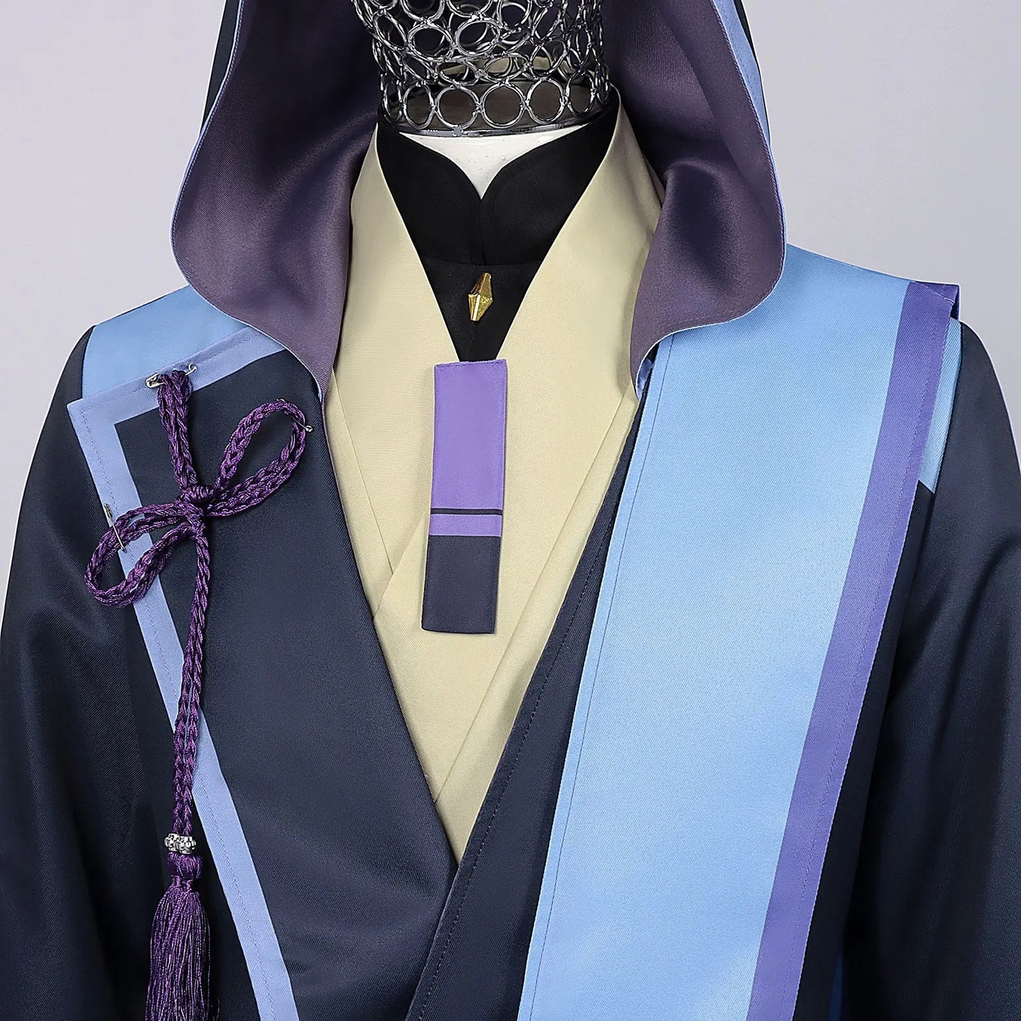 Cosmic Princess Kaguya Inspired Cosplay Costume – Cyberpunk Priest Uniform Full Set for Men Halloween, Carnival & Party Roleplay