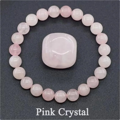 Bracelet en perles de cristal d'améthyste naturelle – Bracelet en pierres véritables pour femmes, bijoux énergétiques Reiki et accessoire de mode