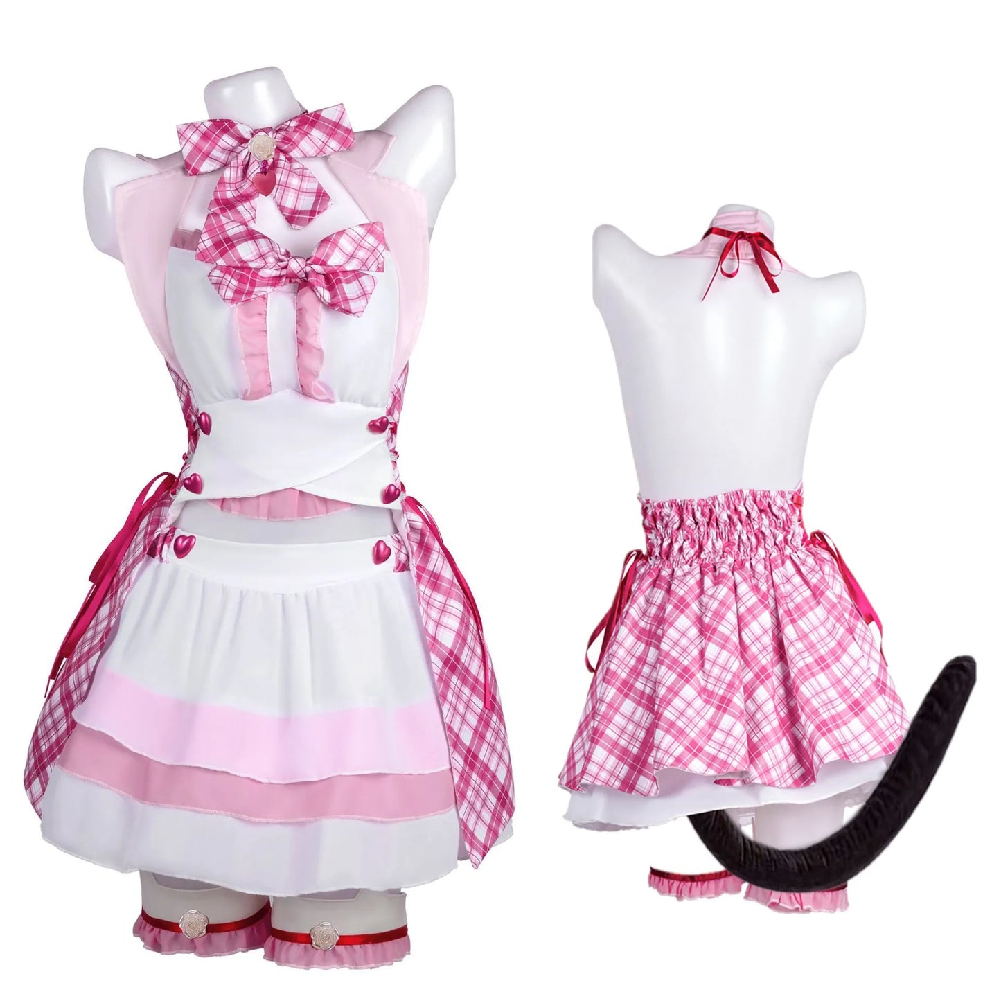 Chocola Catgirl Maid Cosplay Costume – Idol Halloween Dress (Anime Theatrical Outfit)