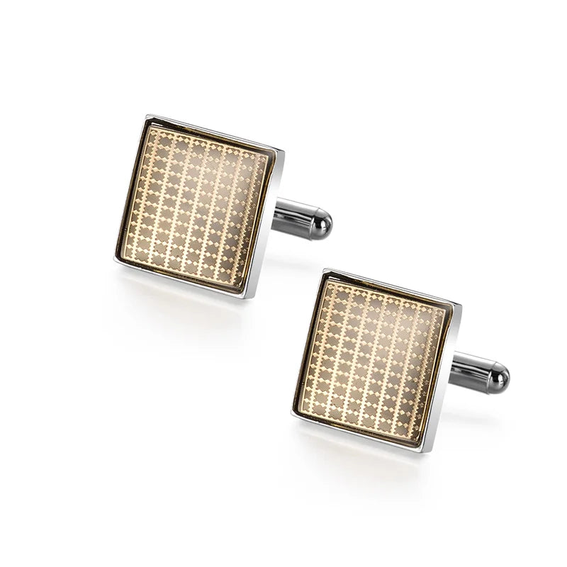 Luxury Copper Cufflinks for Men – Round & Square Shirt Cuff Links for Wedding, Business & Formal Wear | Men's Fashion Accessories Gift