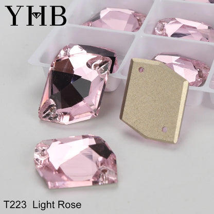 Strass à coudre YHB Cosmic AB Moonlight – Pierres plates en cristal de verre pour la décoration de vêtements et de sacs