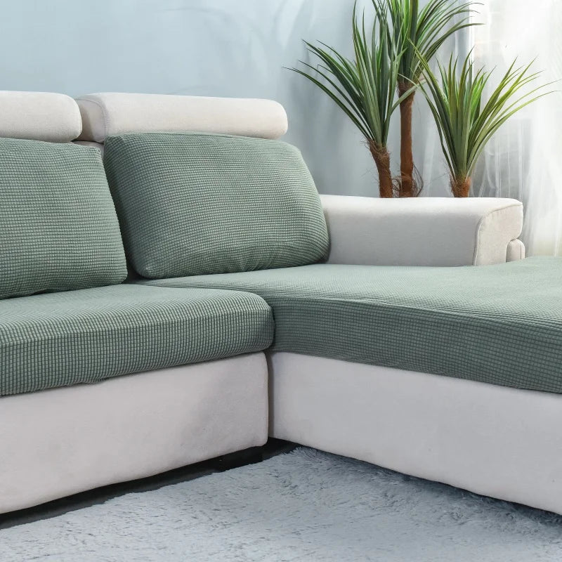 Polar Fleece Sofa Seat Cushion Cover – Stretch Furniture Protector for Pets, Kids & Living Room