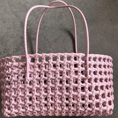 Bolso Cesta de Paja Tejido a Mano para Mujer – Bolso de Hombro de Ratán, Bolso de Playa de Verano para Mujer, Cartera de Viaje de Diseño para Compras, Vacaciones y Salidas Casuales
