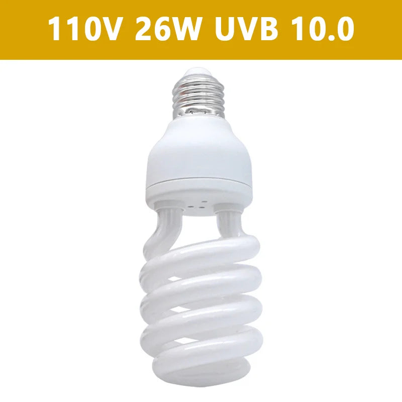 UVB 5.0/10.0 Reptile Heat Lamp Bulb – 13W/26W Energy-Saving UVB Lighting for Terrariums, Turtles, Lizards & Snakes