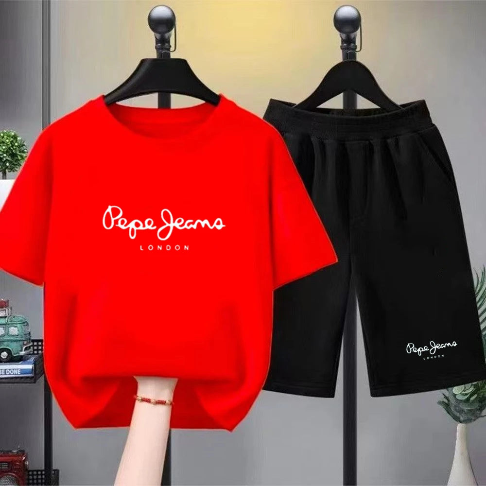 Kids 2-Piece T-Shirt & Shorts Set Casual Summer Outfit for Boys & Girls 3–12 Years