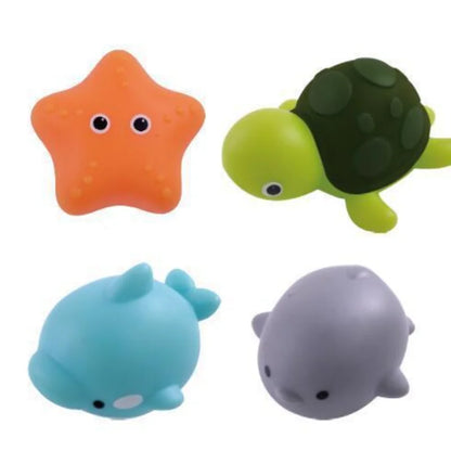 LED Light-Up Floating Bath Toy Set with Fishing Net & Animals for Babies, Toddlers & Kids