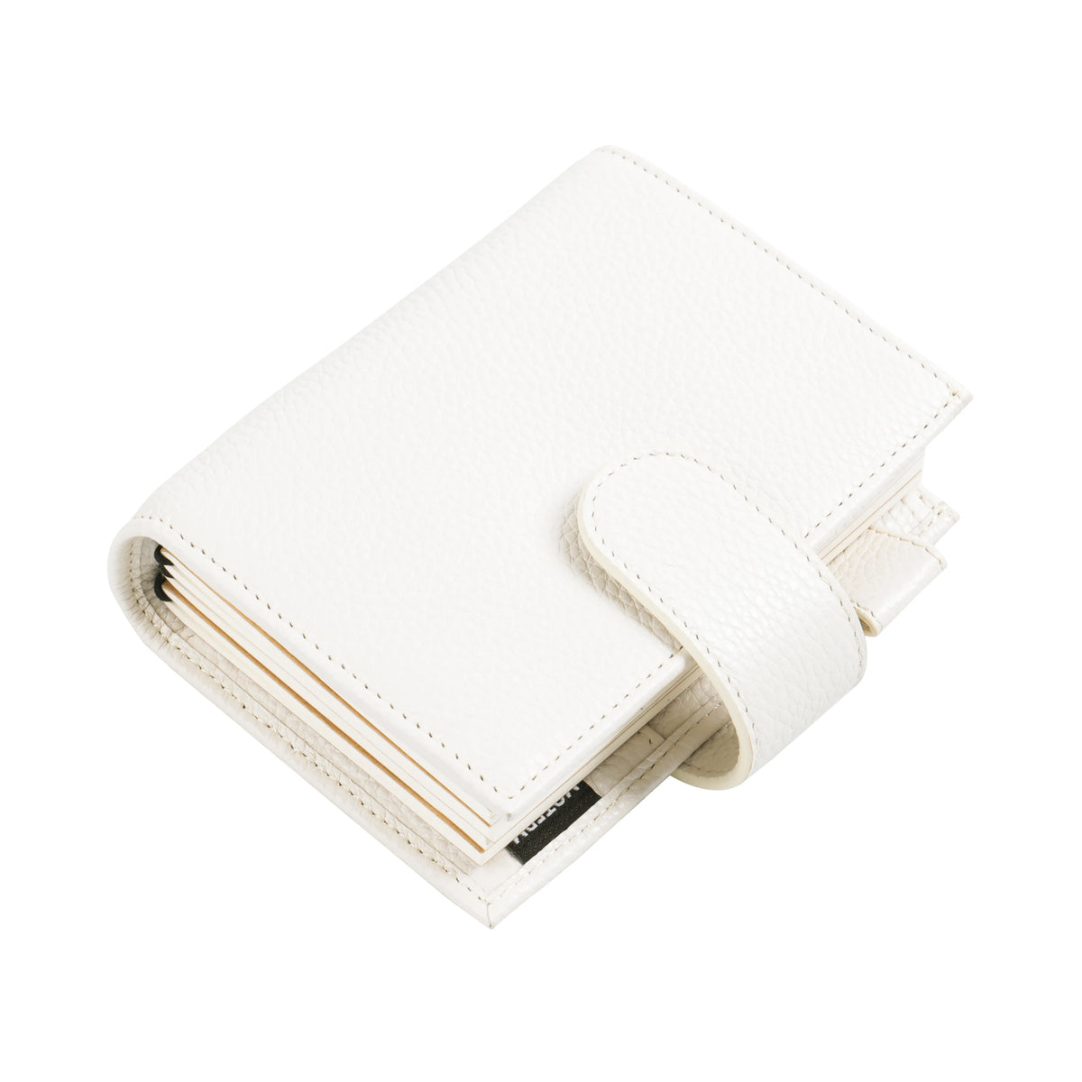 Moterm Passport Size Travel Journal – Genuine Cowhide Pebbled Leather Notebook & Organizer with Double Snap Closure