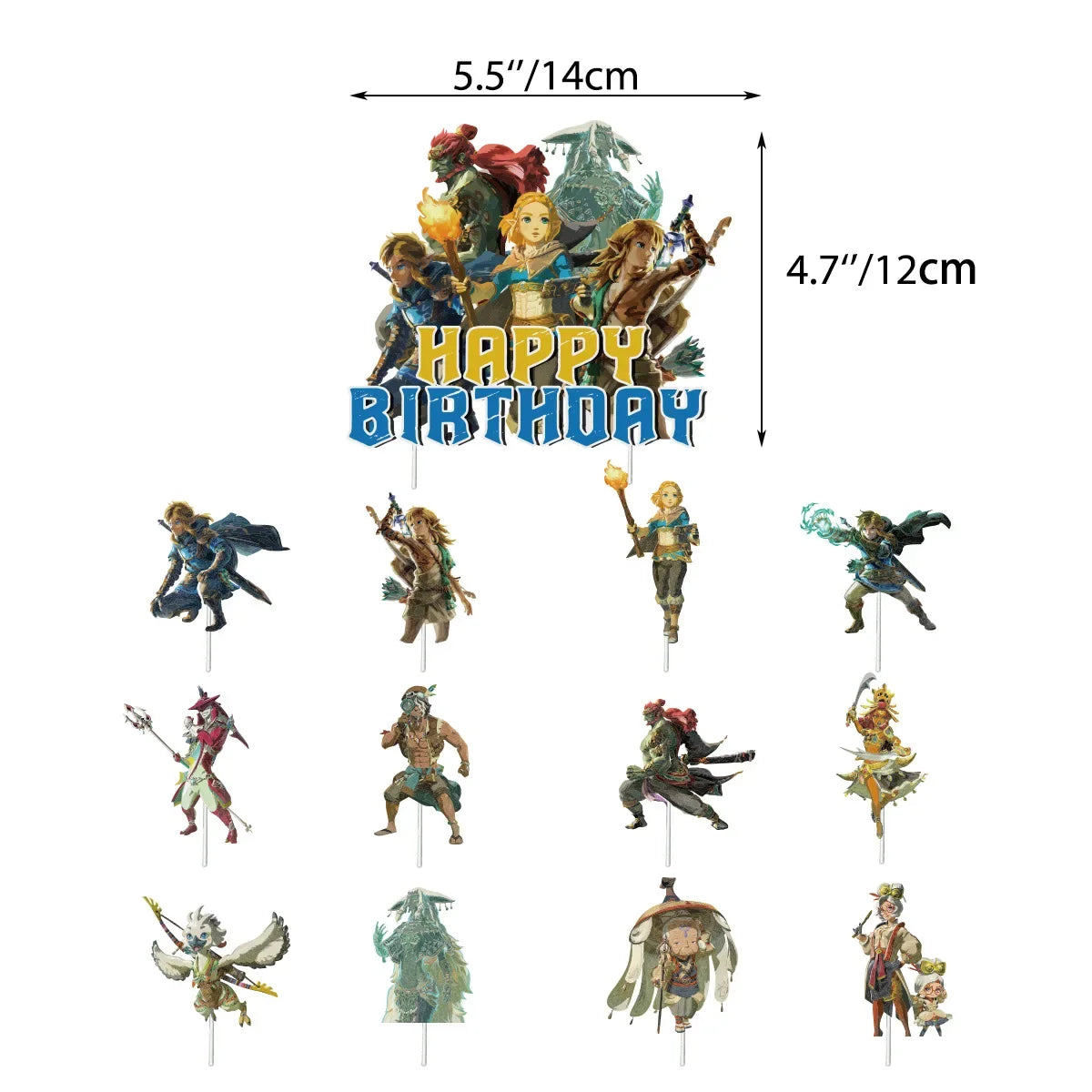 The Legend of Zelda Party Decorations – Birthday Balloons Set (Latex & Foil) Theme Event Cake & Party Supplies