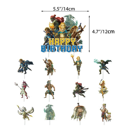 The Legend of Zelda Party Decorations – Birthday Balloons Set (Latex & Foil) Theme Event Cake & Party Supplies