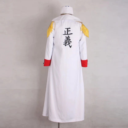 One Piece Navy Admiral Cosplay Costume Set – Akainu, Kizaru & Sengoku Inspired Justice Uniform Suit for Halloween & Roleplay
