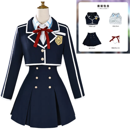 Asuna Cosplay Costume – Anime Yuuki Asuna Coat, Shirt & Short Skirt Set with Wig (Halloween/Party Outfit)