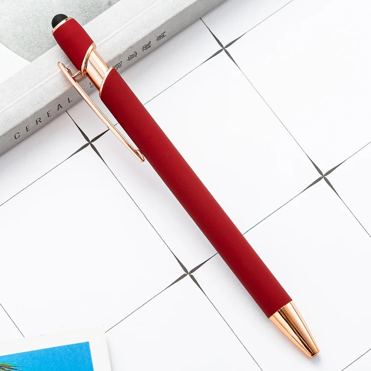 Metal Ballpoint Pen with Stylus Tip – Touch Screen Writing Pen for Office, School & Stationery, Custom Logo & Name Gift