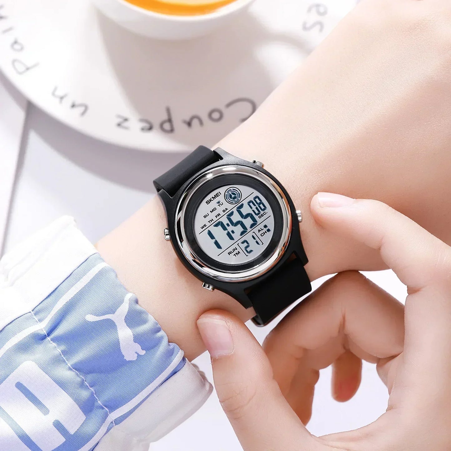 SKMEI 2094 Waterproof Shockproof Digital Sport Watch (Women’s Luxury Countdown Stopwatch)
