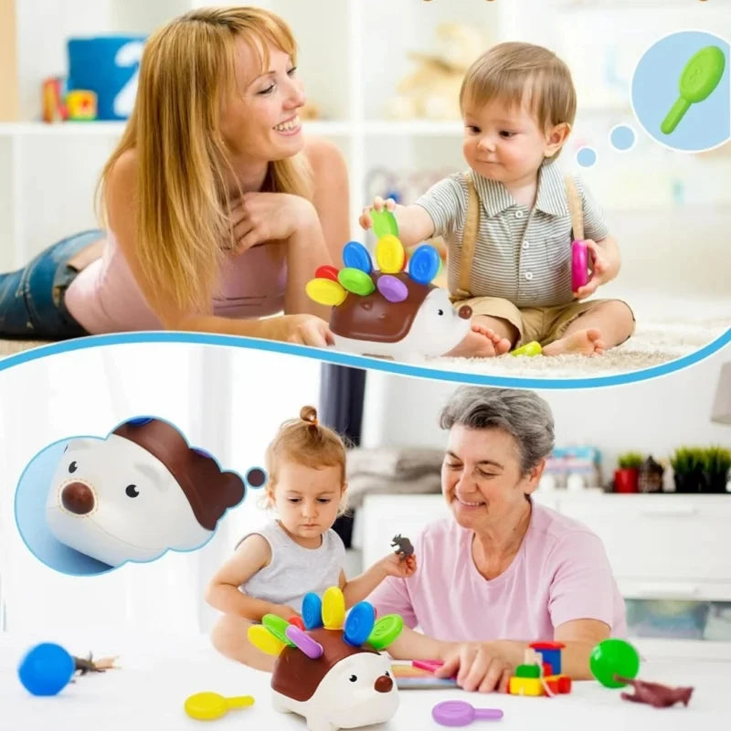 Jouet Hérisson Sensoriel Montessori – Jouet Éducatif pour le Développement de la Motricité Fine pour les Tout-Petits de 1 à 4 Ans