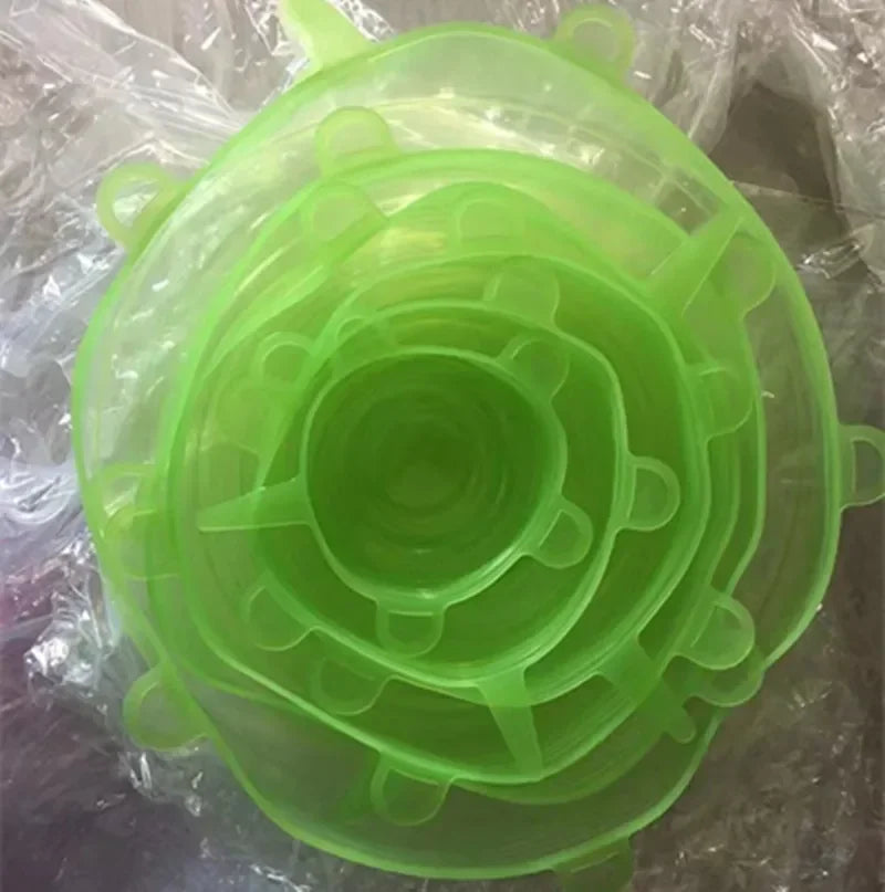 Reusable Silicone Stretch Lids – Flexible Food Covers for Bowls & Containers, Airtight Fresh-Keeping Kitchen Storage Accessories