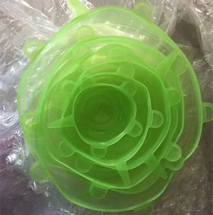 Reusable Silicone Stretch Lids – Flexible Food Covers for Bowls & Containers, Airtight Fresh-Keeping Kitchen Storage Accessories