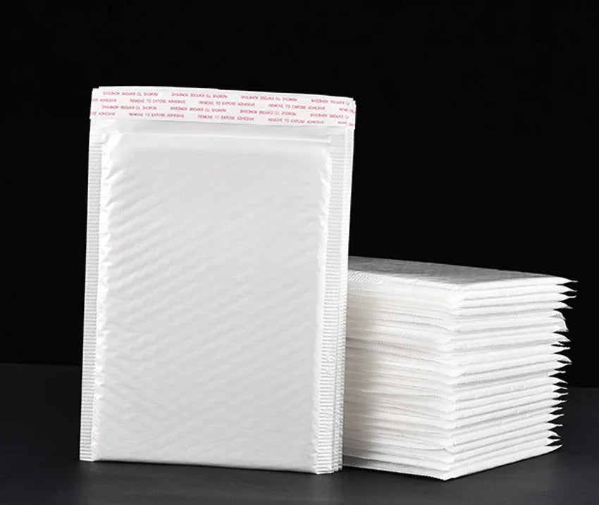 Sobres de burbujas blancos – Sobres de envío acolchados impermeables con autocierre, bolsas de embalaje de burbujas gruesas para envíos seguros (11/15/23 cm)