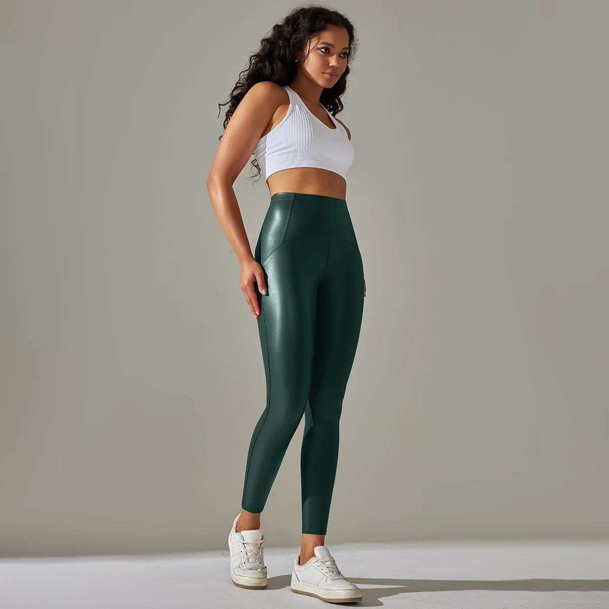 6 Color Autumn Winter Thin Velvet PU Leather Leggings Women High Elastic Waist Trousers Sexy Slimming Pants