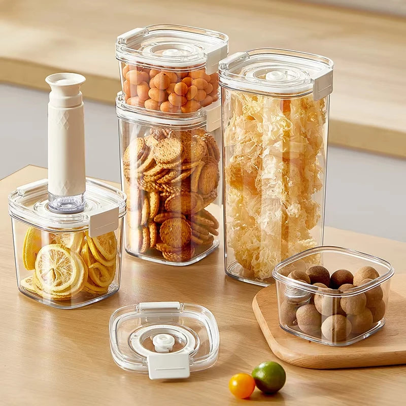 Electric Vacuum Seal Storage Container – Airtight Kitchen Canister for Coffee Beans, Tea, Cereal & Rice, Moisture-Proof Fresh Food Storage Box