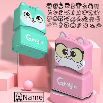 Sello personalizado con nombre para niños – Marca de nombre impermeable para ropa de guardería, útiles escolares, etiquetas Montessori y accesorios de regalo