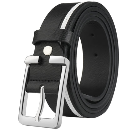 Men's Contrast-Color Needle Buckle Belt – Classic Modern Casual Waist Belt for Daily Commuting, Leisure & Everyday Wear