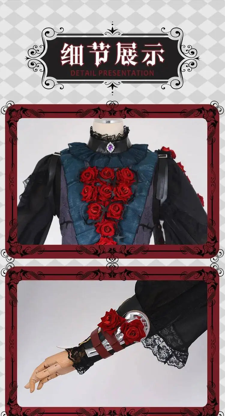 Identity V Psychologist Emily (Everlasting Night Patient) Cosplay Costume – Halloween Party Outfit Series Game Dress Suit for Roleplay & Convention Events