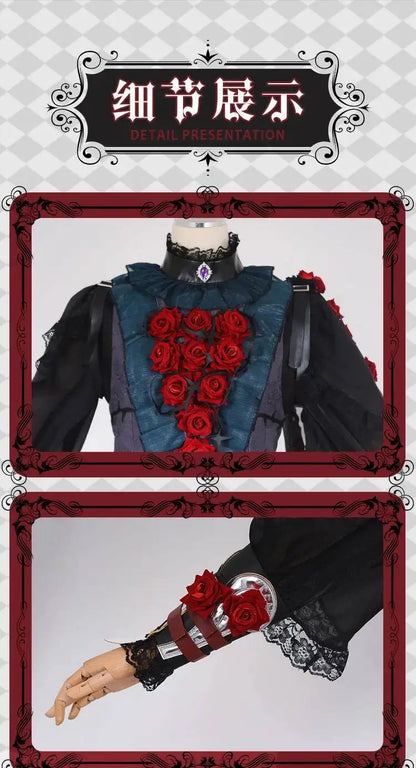 Identity V Psychologist Emily (Everlasting Night Patient) Cosplay Costume – Halloween Party Outfit Series Game Dress Suit for Roleplay & Convention Events
