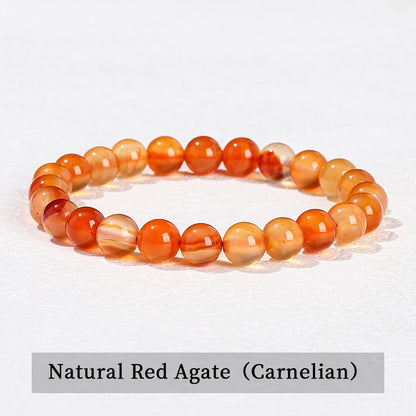 Pulsera de Cuentas de Piedra Natural – Pulsera de Gemas de Amatista, Ojo de Tigre, Cuarzo Cristal y Ágata para Mujeres y Hombres, Regalo de Joyería de Energía Reiki