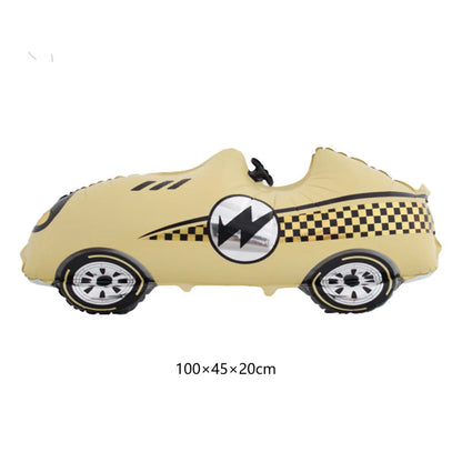 Racing Car Birthday Party Decorations – Race Car, Tire Wheel, Traffic Cone & Checkered Balloons for Kids' Racing-Themed Parties