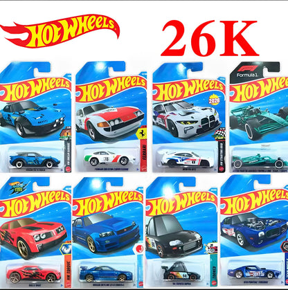 Hot Wheels C4982 Lote 2026K Coche de metal a escala 1:64 – Ferrari, BMW, Nissan GT-R, Supra y F1, Juguete coleccionable de aleación en miniatura