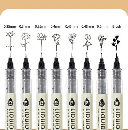Set de marqueurs Manga – Stylos à croquis à pointe fine 5/8 pièces pour le dessin, l'illustration, la calligraphie et les fournitures scolaires