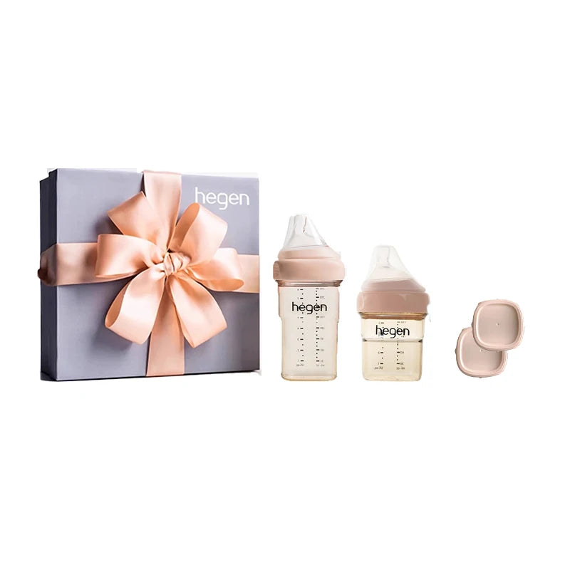 Hegen Original PPSU Baby Bottle Gift Set with Storage Lid, Pacifier & Water Bottle