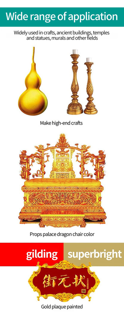 Metallic Acrylic Paint Pigment – Gold, Silver & Bronze Pearlescent (100ml / 300ml) for Painting & Art Projects