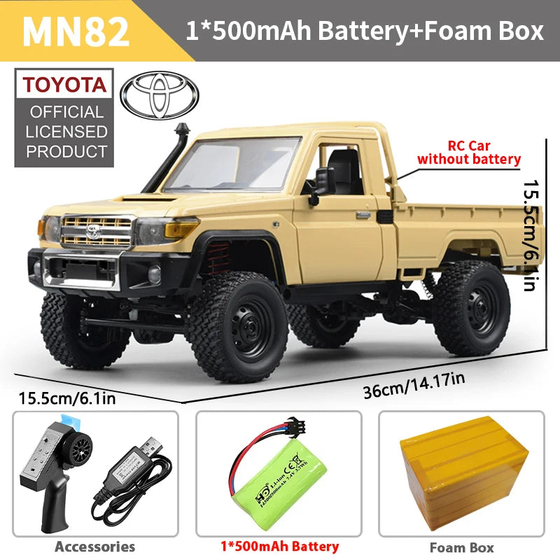 ZWN MN82 Camion Tout-Terrain RC 4x4 LC79 à l'Échelle 1:12 avec Lumières LED, Modèle de Simulation Complet pour Enfants et Adultes