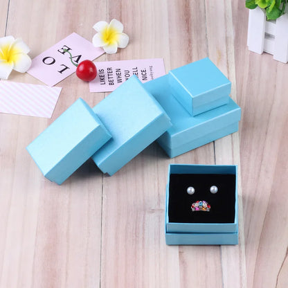 12PCS Paper Jewelry Gift Boxes for Rings, Earrings, Bracelets & Necklaces – Black & Gray Display Cases