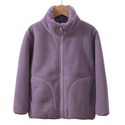 Teen Boys and Girls Winter Fleece Jacket, Thick Warm Windproof School Coat, Cozy Casual Outerwear for Older Teens and Young Adults