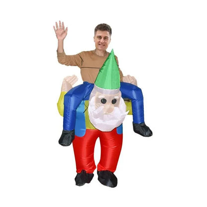Funny Inflatable Christmas Costumes for Adults and Kids, Santa Claus Reindeer Snowman Christmas Tree Penguin Outfit for Halloween, Xmas, Carnival and Holiday Parties
