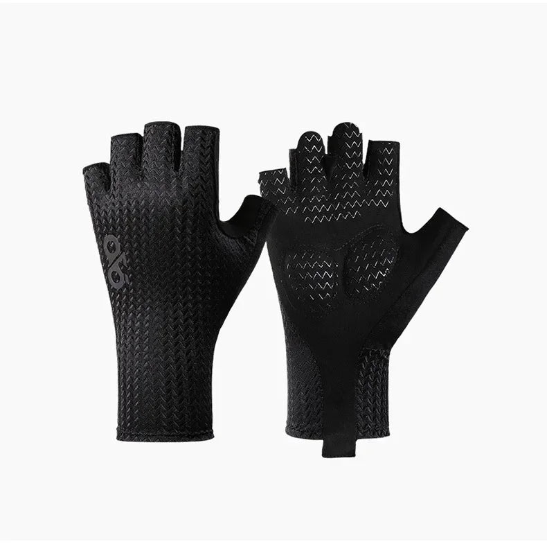 Guantes de Ciclismo Transpirables de Medio Dedo de Verano – Guantes Ultraligeros para Bicicleta de Carretera con Almohadillas Antideslizantes de Silicona para Ciclismo, MTB y Deportes al Aire Libre