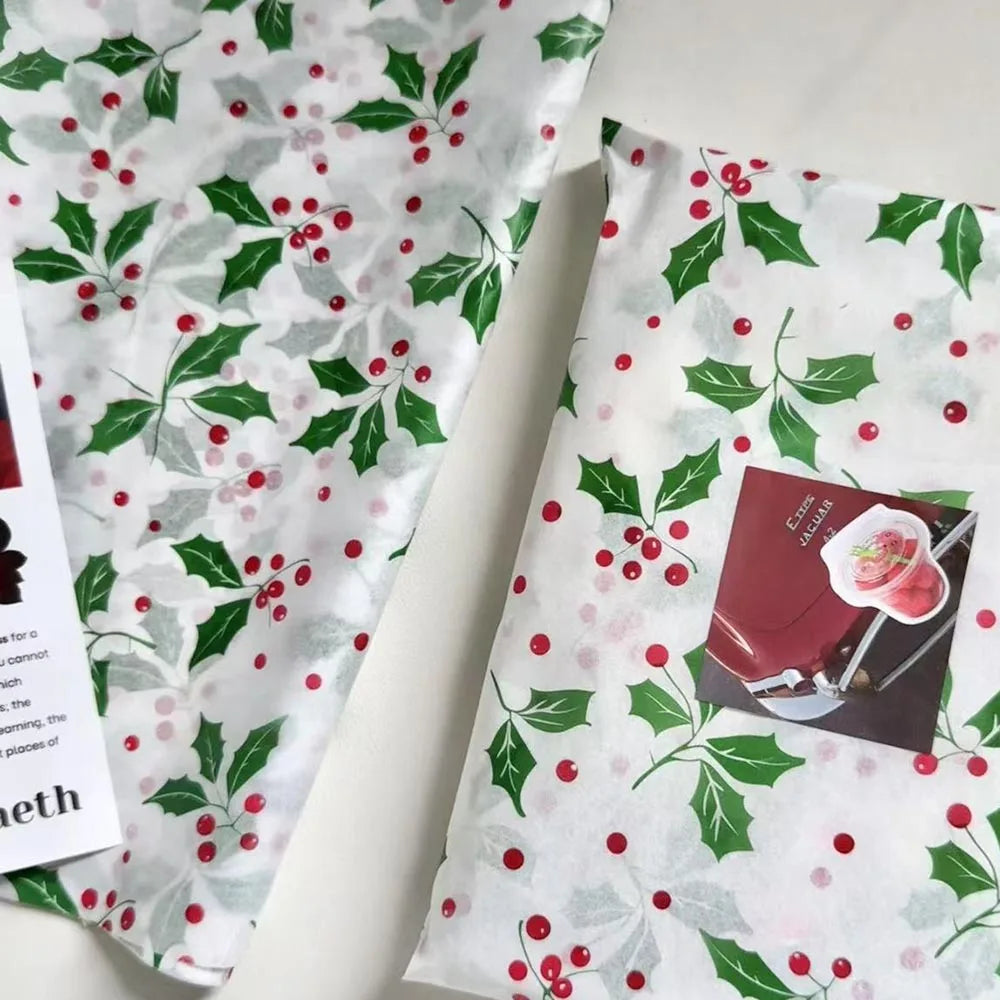 Christmas Santa Claus Bouquet Wrapping Paper – Colorful Festive Tissue Paper for Holiday Gift Wrapping, Flowers, Parties & DIY Crafts