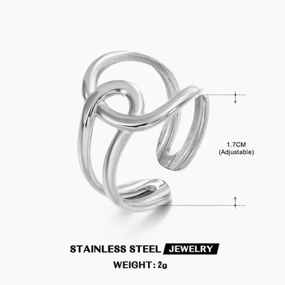 Gold Stainless Steel Heart Ring – Waterproof Hollow Heart Finger Ring for Women | Minimalist Fashion Jewelry Gift
