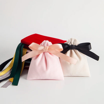 10 Bolsas de Terciopelo con Cordón – Bolsitas de Regalo con Cinta 10x12cm para Empaque de Joyas, Recuerdos de Boda, Almacenamiento de Viaje y Dulces
