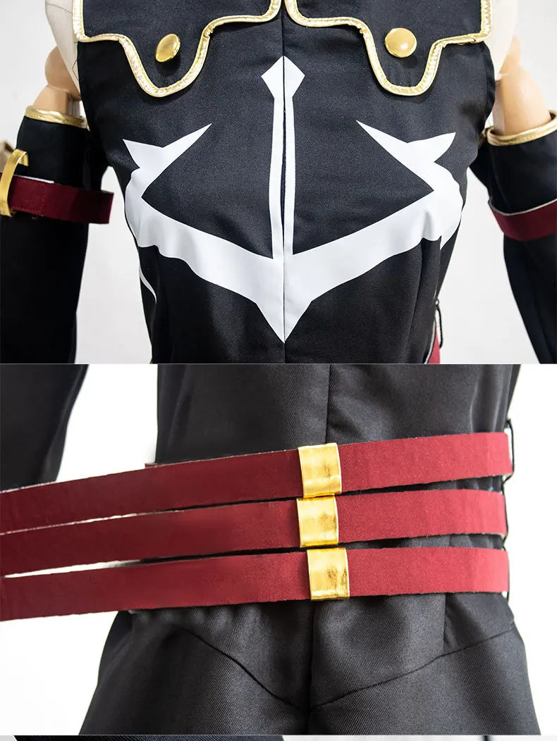 Code Geass C.C. Cosplay Costume – Black Dress Uniform Set (Lelouch of the Rebellion Anime Outfit for Halloween Party, Women/Girls, iCoser Props Set)