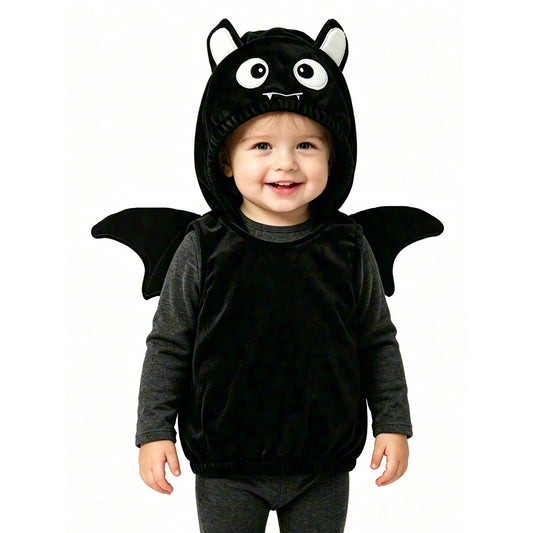 Umorden Baby & Toddler Black Bat Halloween Costume – Unisex Bat Hoodie Vest Outfit for Infants & Toddlers, Sizes 1T–3T