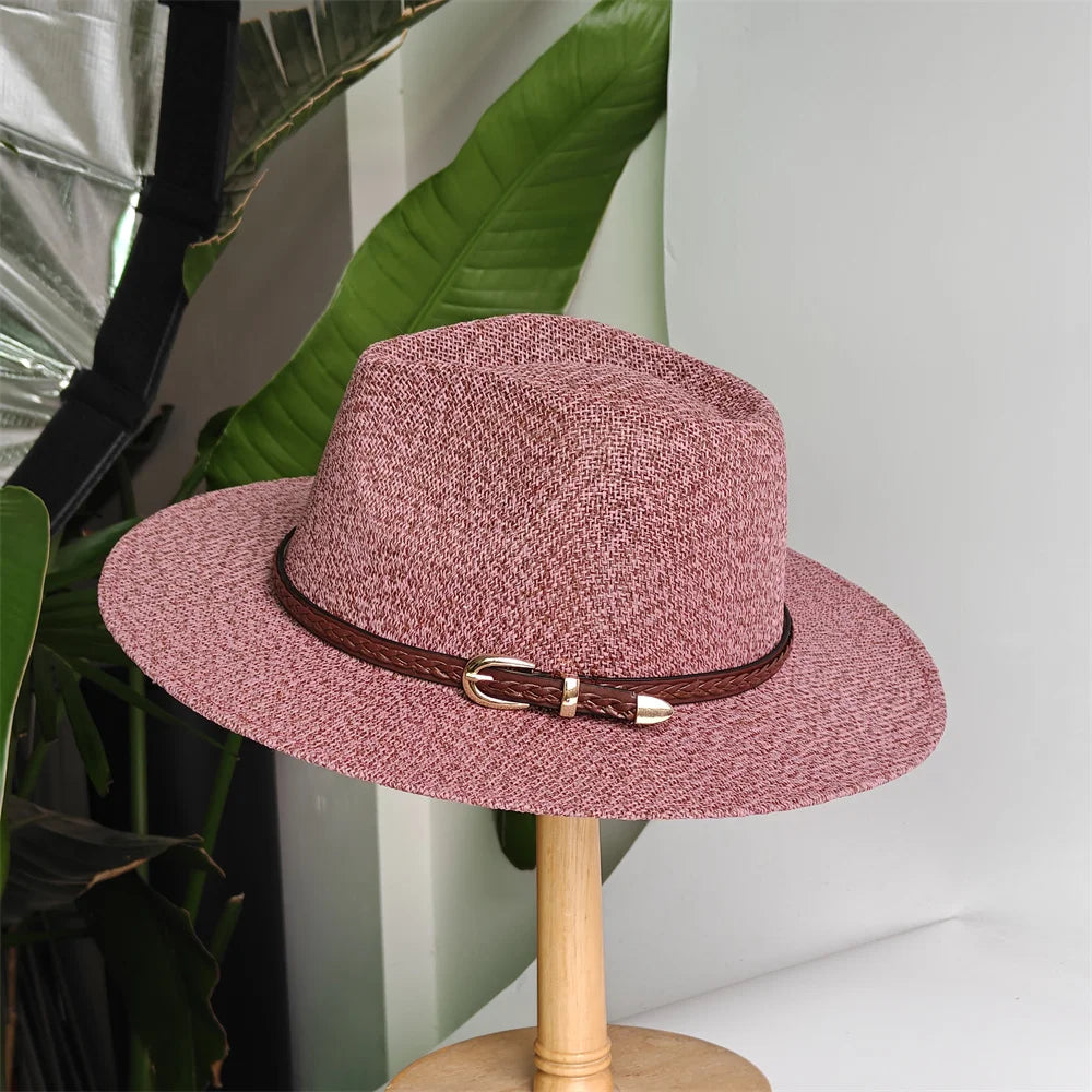 Unisex Panama Straw Hat – British Style Foldable Sun Hat for Men & Women, Beach Hat with Sun Protection for Summer