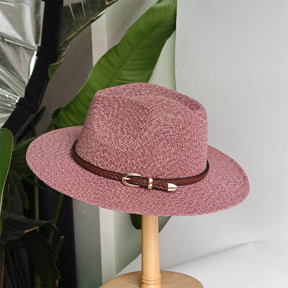 Unisex Panama Straw Hat – British Style Foldable Sun Hat for Men & Women, Beach Hat with Sun Protection for Summer